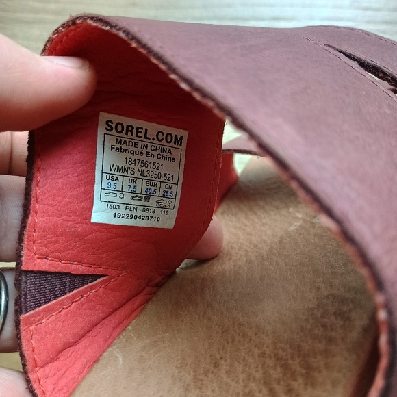 Sorel Out N About Plus Elderberry Women Brown Slide Sandals Size 9.5 Leather - Picture 10 of 13